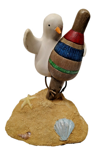 Beach seagull figurine - seagull, coastal